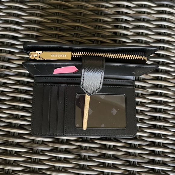 Kate Spade Staci Ditsy Buds Medium Compact Bifold Wallet wlr00608 Black Multi - Picture 13 of 16